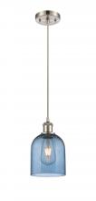 Innovations Lighting 516-1P-SN-G558-6BL - Bella - 1 Light - 6 inch - Brushed Satin Nickel - Cord hung - Mini Pendant