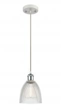 Innovations Lighting 516-1P-WPC-G382 - Castile - 1 Light - 6 inch - White Polished Chrome - Cord hung - Mini Pendant