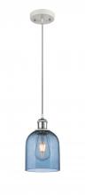 Innovations Lighting 516-1P-WPC-G558-6BL - Bella - 1 Light - 6 inch - White Polished Chrome - Cord hung - Mini Pendant