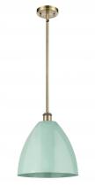 Innovations Lighting 516-1S-AB-MBD-12-SF - Plymouth - 1 Light - 12 inch - Antique Brass - Pendant