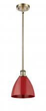 Innovations Lighting 516-1S-AB-MBD-75-RD - Plymouth - 1 Light - 8 inch - Antique Brass - Pendant