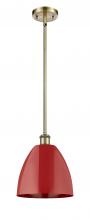 Innovations Lighting 516-1S-AB-MBD-9-RD - Plymouth - 1 Light - 9 inch - Antique Brass - Pendant