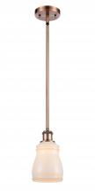 Innovations Lighting 516-1S-AC-G391-LED - Ellery - 1 Light - 5 inch - Antique Copper - Mini Pendant