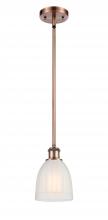 Innovations Lighting 516-1S-AC-G441-LED - Brookfield - 1 Light - 6 inch - Antique Copper - Mini Pendant