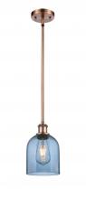 Innovations Lighting 516-1S-AC-G558-6BL - Bella - 1 Light - 6 inch - Antique Copper - Mini Pendant