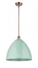 Innovations Lighting 516-1S-AC-MBD-16-SF - Plymouth - 1 Light - 16 inch - Antique Copper - Pendant