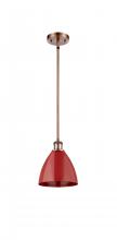Innovations Lighting 516-1S-AC-MBD-75-RD - Plymouth - 1 Light - 8 inch - Antique Copper - Pendant