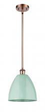 Innovations Lighting 516-1S-AC-MBD-9-SF-LED - Plymouth - 1 Light - 9 inch - Antique Copper - Pendant