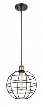 Innovations Lighting 516-1S-BAB-CE-10-BK - Lake Placid - 1 Light - 10 inch - Black Antique Brass - Multi Pendant