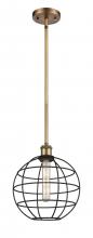 Innovations Lighting 516-1S-BB-CE-10-BK - Lake Placid - 1 Light - 10 inch - Brushed Brass - Multi Pendant