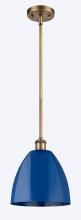 Innovations Lighting 516-1S-BB-MBD-9-BL - Plymouth - 1 Light - 9 inch - Brushed Brass - Pendant