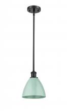 Innovations Lighting 516-1S-BK-MBD-75-SF - Plymouth - 1 Light - 8 inch - Matte Black - Pendant