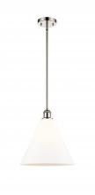 Innovations Lighting 516-1S-PN-GBC-121 - Berkshire - 1 Light - 12 inch - Polished Nickel - Mini Pendant