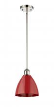 Innovations Lighting 516-1S-PN-MBD-75-RD - Plymouth - 1 Light - 8 inch - Polished Nickel - Pendant