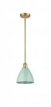Innovations Lighting 516-1S-SG-MBD-75-SF - Plymouth - 1 Light - 8 inch - Satin Gold - Pendant
