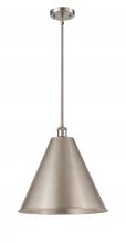 Innovations Lighting 516-1S-SN-MBC-16-SN - Berkshire - 1 Light - 16 inch - Brushed Satin Nickel - Pendant