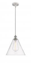 Innovations Lighting 516-1S-WPC-GBC-122 - Berkshire - 1 Light - 12 inch - White Polished Chrome - Mini Pendant