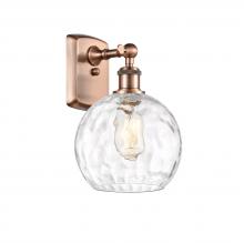 Innovations Lighting 516-1W-AC-G1215-8 - Athens Water Glass - 1 Light - 8 inch - Antique Copper - Sconce