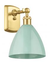Innovations Lighting 516-1W-SG-MBD-75-SF - Plymouth - 1 Light - 8 inch - Satin Gold - Sconce