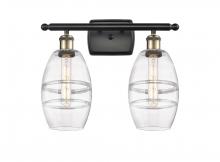 Innovations Lighting 516-2W-BAB-G557-6CL - Vaz - 2 Light - 16 inch - Black Antique Brass - Bath Vanity Light