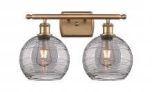 Innovations Lighting 516-2W-BB-G1213-8SM - Athens Deco Swirl - 2 Light - 18 inch - Brushed Brass - Bath Vanity Light