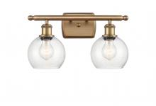 Innovations Lighting 516-2W-BB-G124-6-LED - Athens - 2 Light - 16 inch - Brushed Brass - Bath Vanity Light