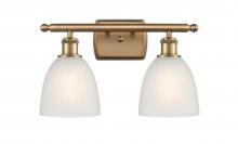 Innovations Lighting 516-2W-BB-G381-LED - Castile - 2 Light - 16 inch - Brushed Brass - Bath Vanity Light