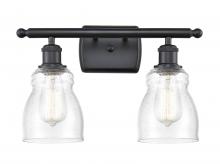 Innovations Lighting 516-2W-BK-G394-LED - Ellery - 2 Light - 15 inch - Matte Black - Bath Vanity Light