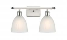 Innovations Lighting 516-2W-WPC-G381 - Castile - 2 Light - 16 inch - White Polished Chrome - Bath Vanity Light