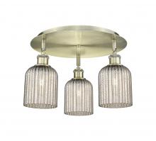 Innovations Lighting 516-3C-AB-G559-5ME - Bridal Veil - 3 Light - 17 inch - Antique Brass - Flush Mount