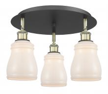 Innovations Lighting 516-3C-BAB-G391 - Ellery - 3 Light - 17 inch - Black Antique Brass - Flush Mount