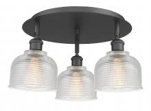 Innovations Lighting 516-3C-BK-G412 - Dayton - 3 Light - 17 inch - Matte Black - Flush Mount