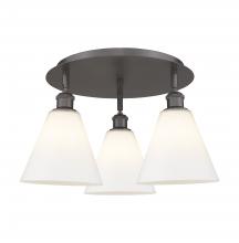 Innovations Lighting 516-3C-OB-GBC-81 - Berkshire - 3 Light - 20 inch - Oil Rubbed Bronze - Flush Mount