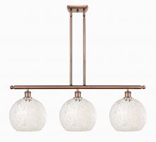 Innovations Lighting 516-3I-AC-G1216-10WM - White Mouchette - 3 Light - 37 inch - Antique Copper - Stem Hung - Island Light