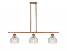 Innovations Lighting 516-3I-AC-G412-LED - Dayton - 3 Light - 36 inch - Antique Copper - Cord hung - Island Light