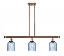 Innovations Lighting 516-3I-AC-G559-5BL - Bridal Veil - 3 Light - 36 inch - Antique Copper - Cord hung - Island Light