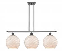 Innovations Lighting 516-3I-BK-G121-10CSN-LED - Farmhouse Chicken Wire - 3 Light - 37 inch - Matte Black - Cord hung - Island Light