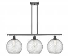 Innovations Lighting 516-3I-BK-G122-10CSN-LED - Farmhouse Chicken Wire - 3 Light - 37 inch - Matte Black - Cord hung - Island Light