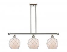 Innovations Lighting 516-3I-PN-G121-8RW - Farmhouse Rope - 3 Light - 36 inch - Polished Nickel - Cord hung - Island Light