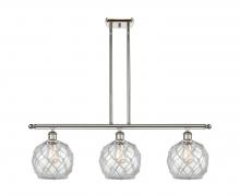 Innovations Lighting 516-3I-PN-G122-8RW-LED - Farmhouse Rope - 3 Light - 36 inch - Polished Nickel - Cord hung - Island Light