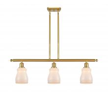 Innovations Lighting 516-3I-SG-G391 - Ellery - 3 Light - 36 inch - Satin Gold - Cord hung - Island Light