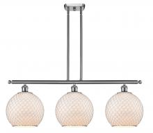 Innovations Lighting 516-3I-SN-G121-10CSN-LED - Farmhouse Chicken Wire - 3 Light - 37 inch - Brushed Satin Nickel - Cord hung - Island Light