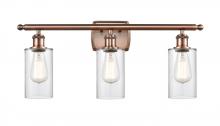 Innovations Lighting 516-3W-AC-G802 - Clymer - 3 Light - 24 inch - Antique Copper - Bath Vanity Light