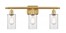Innovations Lighting 516-3W-SG-G802 - Clymer - 3 Light - 24 inch - Satin Gold - Bath Vanity Light