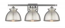 Innovations Lighting 516-3W-SN-M14-SN - Adirondack - 3 Light - 28 inch - Brushed Satin Nickel - Bath Vanity Light