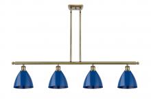 Innovations Lighting 516-4I-AB-MBD-75-BL-LED - Plymouth - 4 Light - 48 inch - Antique Brass - Cord hung - Island Light