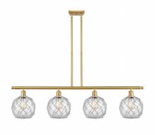 Innovations Lighting 516-4I-SG-G122-8RW-LED - Farmhouse Rope - 4 Light - 48 inch - Satin Gold - Cord hung - Island Light