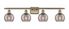 Innovations Lighting 516-4W-AB-G1213-6SM - Athens Deco Swirl - 4 Light - 36 inch - Antique Brass - Bath Vanity Light