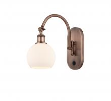 Innovations Lighting 518-1W-AC-G121-6 - Athens - 1 Light - 6 inch - Antique Copper - Sconce