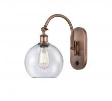 Innovations Lighting 518-1W-AC-G124-8 - Athens - 1 Light - 8 inch - Antique Copper - Sconce